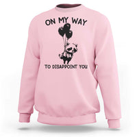 Funny Raccoon 90s Trash Panda Sweatshirt On My Way To Disappoint You Mental Health Meme - Wonder Print Shop