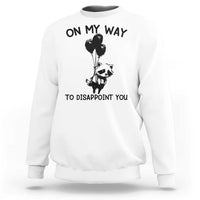 Funny Raccoon 90s Trash Panda Sweatshirt On My Way To Disappoint You Mental Health Meme - Wonder Print Shop