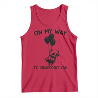 Funny Raccoon 90s Trash Panda Tank Top On My Way To Disappoint You Mental Health Meme - Wonder Print Shop
