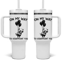 Funny Raccoon 90s Trash Panda Tumbler With Handle On My Way To Disappoint You Mental Health Meme - Wonder Print Shop