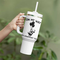 Funny Raccoon 90s Trash Panda Tumbler With Handle On My Way To Disappoint You Mental Health Meme - Wonder Print Shop