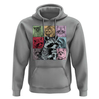 Raccoon Drinking Coffee Graphic Hoodie Funny Trash Panda Retro 90s Style - Wonder Print Shop