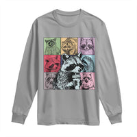 Raccoon Drinking Coffee Graphic Long Sleeve Shirt Funny Trash Panda Retro 90s Style - Wonder Print Shop