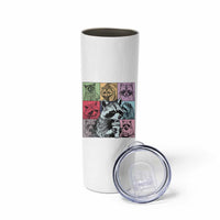 Raccoon Drinking Coffee Graphic Skinny Tumbler Funny Trash Panda Retro 90s Style - Wonder Print Shop