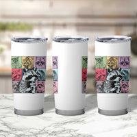 Raccoon Drinking Coffee Graphic Tumbler Cup Funny Trash Panda Retro 90s Style - Wonder Print Shop