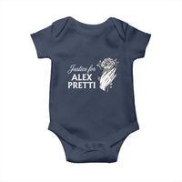 Justice for Alex Pretti Floral Memorial Baby Onesie Minneapolis Jan 24 2026 Tribute