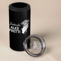 Justice for Alex Pretti Floral Memorial 4 in 1 Can Cooler Tumbler Minneapolis Jan 24 2026 Tribute