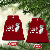 Justice for Alex Pretti Floral Memorial Ceramic Ornament Minneapolis Jan 24 2026 Tribute