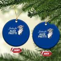 Justice for Alex Pretti Floral Memorial Ceramic Ornament Minneapolis Jan 24 2026 Tribute