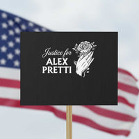 Justice for Alex Pretti Floral Memorial Protest Sign Minneapolis Jan 24 2026 Tribute