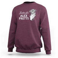 Justice for Alex Pretti Floral Memorial Sweatshirt Minneapolis Jan 24 2026 Tribute