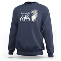 Justice for Alex Pretti Floral Memorial Sweatshirt Minneapolis Jan 24 2026 Tribute