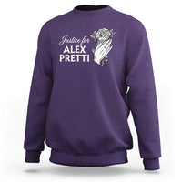 Justice for Alex Pretti Floral Memorial Sweatshirt Minneapolis Jan 24 2026 Tribute