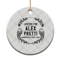 Justice for Alex Pretti Ceramic Ornament Minneapolis January 24 2026 Tribute Memorial Wreath
