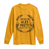 Justice for Alex Pretti Long Sleeve Shirt Minneapolis January 24 2026 Tribute Memorial Wreath