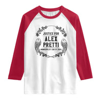 Justice for Alex Pretti Raglan Shirt Minneapolis January 24 2026 Tribute Memorial Wreath