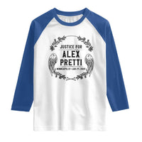 Justice for Alex Pretti Raglan Shirt Minneapolis January 24 2026 Tribute Memorial Wreath