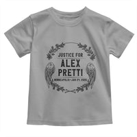 Justice for Alex Pretti Toddler T Shirt Minneapolis January 24 2026 Tribute Memorial Wreath