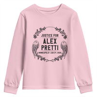 Justice for Alex Pretti Youth Sweatshirt Minneapolis January 24 2026 Tribute Memorial Wreath