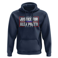 Justice for Alex Pretti Patriotic Hoodie Minneapolis Jan 24 2026 Memorial Red White and Blue
