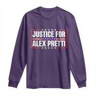Justice for Alex Pretti Patriotic Long Sleeve Shirt Minneapolis Jan 24 2026 Memorial Red White and Blue