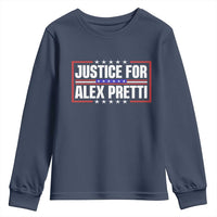 Justice for Alex Pretti Patriotic Youth Sweatshirt Minneapolis Jan 24 2026 Memorial Red White and Blue