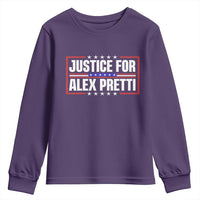 Justice for Alex Pretti Patriotic Youth Sweatshirt Minneapolis Jan 24 2026 Memorial Red White and Blue