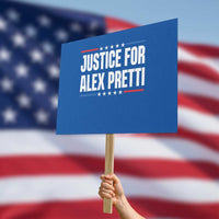Justice for Alex Pretti Patriotic Protest Sign Minneapolis Jan 24 2026 Memorial Tribute