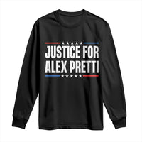 Justice for Alex Pretti Patriotic Long Sleeve Shirt Minneapolis Jan 24 2026 Memorial Tribute