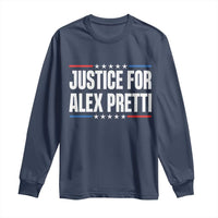 Justice for Alex Pretti Patriotic Long Sleeve Shirt Minneapolis Jan 24 2026 Memorial Tribute