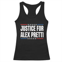 Justice for Alex Pretti Patriotic Racerback Tank Top Minneapolis Jan 24 2026 Memorial Tribute
