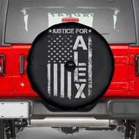 Justice for Alex Pretti American Flag Spare Tire Cover Minneapolis Jan 24 2026 Memorial Tribute