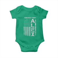 Justice for Alex Pretti American Flag Baby Onesie Minneapolis Jan 24 2026 Memorial Tribute