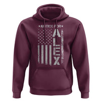 Justice for Alex Pretti American Flag Hoodie Minneapolis Jan 24 2026 Memorial Tribute