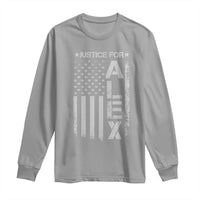 Justice for Alex Pretti American Flag Long Sleeve Shirt Minneapolis Jan 24 2026 Memorial Tribute