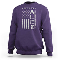 Justice for Alex Pretti American Flag Sweatshirt Minneapolis Jan 24 2026 Memorial Tribute