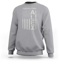 Justice for Alex Pretti American Flag Sweatshirt Minneapolis Jan 24 2026 Memorial Tribute