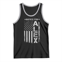 Justice for Alex Pretti American Flag Tank Top Minneapolis Jan 24 2026 Memorial Tribute
