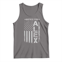 Justice for Alex Pretti American Flag Tank Top Minneapolis Jan 24 2026 Memorial Tribute