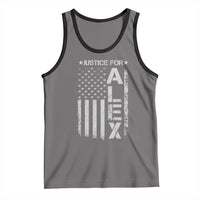 Justice for Alex Pretti American Flag Tank Top Minneapolis Jan 24 2026 Memorial Tribute
