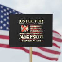 Justice for Alex Pretti Abolish Ice Protest Protest Sign Minneapolis Jan 24 2026 American Flag