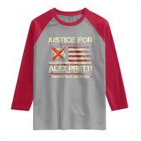 Justice for Alex Pretti Abolish Ice Protest Raglan Shirt Minneapolis Jan 24 2026 American Flag