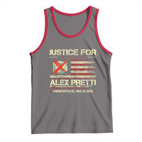 Justice for Alex Pretti Abolish Ice Protest Tank Top Minneapolis Jan 24 2026 American Flag