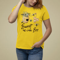 Sweet As Can Bee Floral Beehive Honey Bee Baby Shower Gender Reveal Mother's Day Shirt, Funny Bee T-shirt, Bee Lover Gift, Insect Shirts T Shirt For Women - Wonder Print Shop
