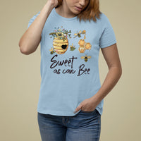 Sweet As Can Bee Floral Beehive Honey Bee Baby Shower Gender Reveal Mother's Day Shirt, Funny Bee T-shirt, Bee Lover Gift, Insect Shirts T Shirt For Women - Wonder Print Shop