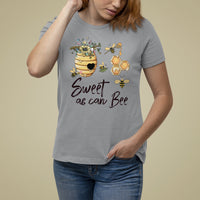 Sweet As Can Bee Floral Beehive Honey Bee Baby Shower Gender Reveal Mother's Day Shirt, Funny Bee T-shirt, Bee Lover Gift, Insect Shirts T Shirt For Women - Wonder Print Shop