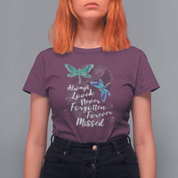 Always Loved Never Forgotten Forever Loved Spiritual Dragonfly Mystical Memorial Shirt, Dragonfly T-shirt, Dragonfly Gift, Insect Lover Shirt T Shirt For Women - Wonder Print Shop