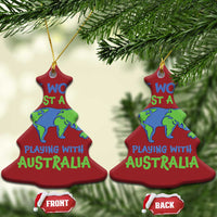 Funny Cat Christmas Ornament The World Is A Cat Playing With Australia - Wonder Print Shop