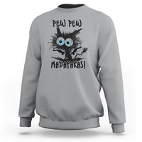 Funny Burnt Cat Sweatshirt Pew Pew Madafakas - Wonder Print Shop