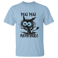 Funny Burnt Cat T Shirt Pew Pew Madafakas TS02